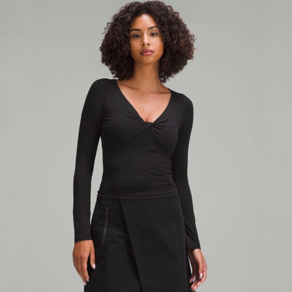 Lululemon Modal-Silk Blend V-Neck Long-Sleeve Shirt